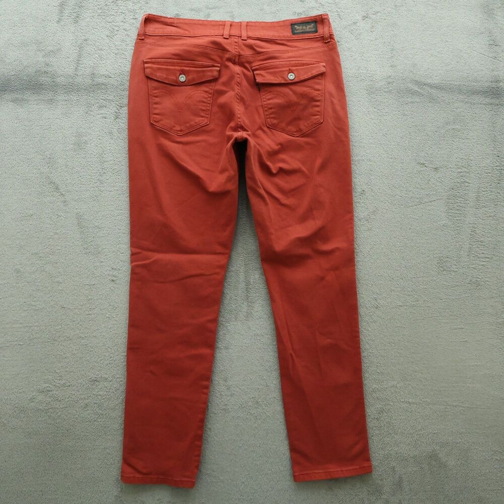 Levi's Jeans Women's Size 12M Red Mid-Rise Skinny Denim 31" Inseam Stretch